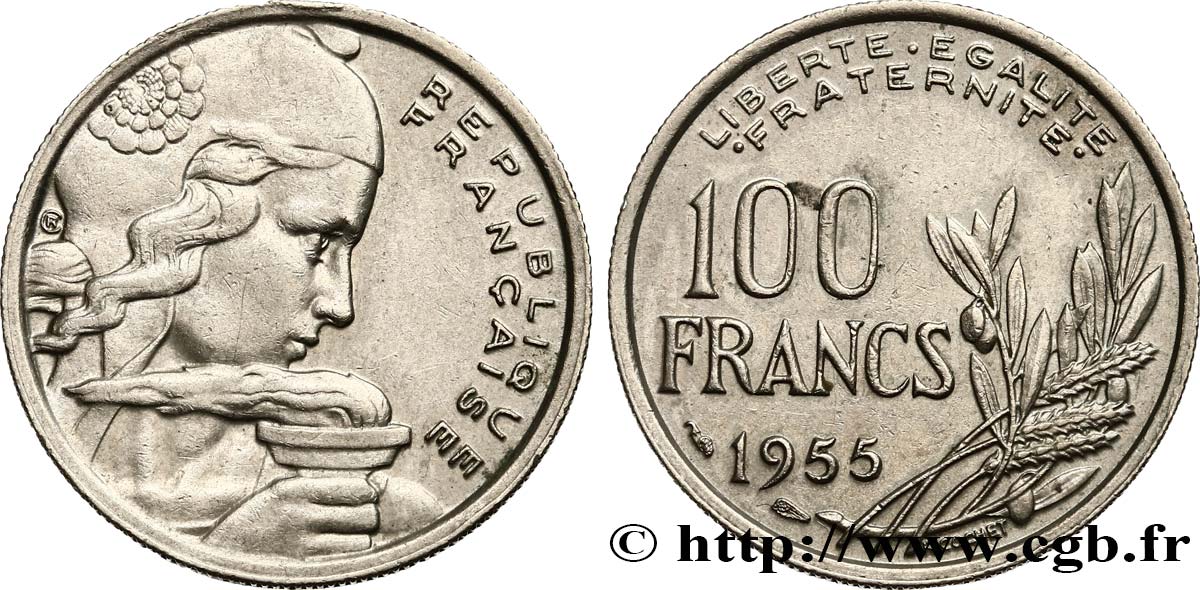 100 francs Cochet 1955  F.450/5 SS50 