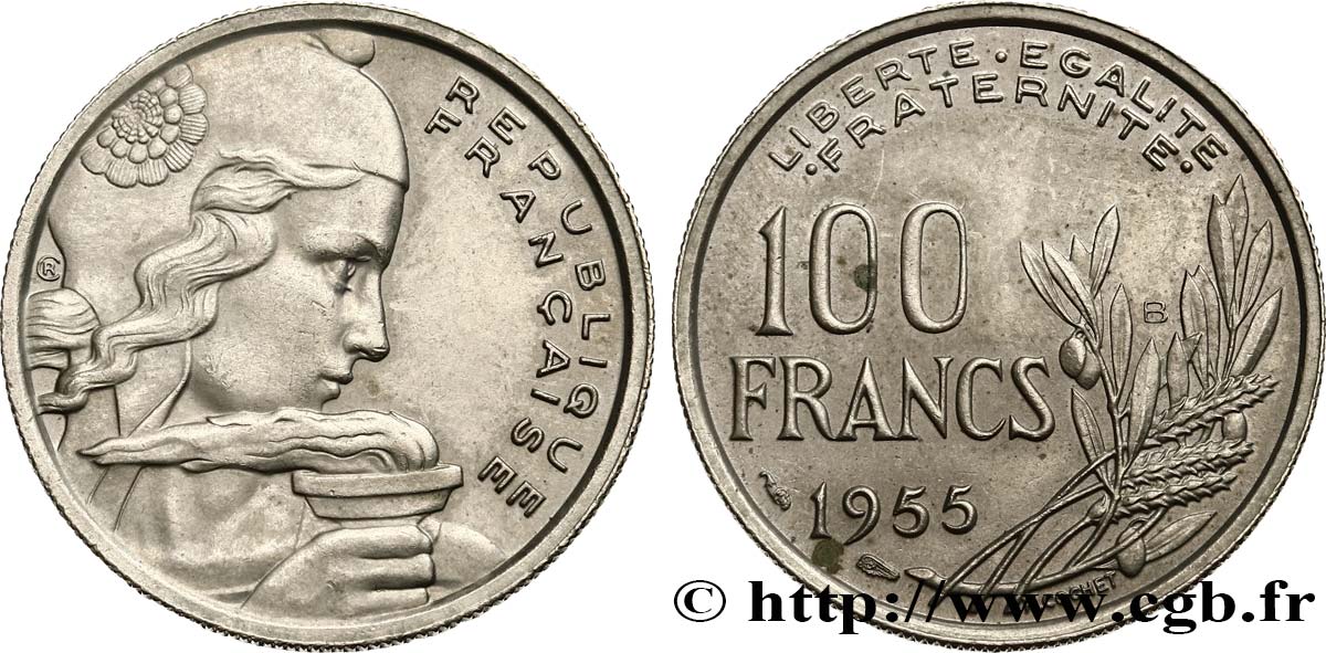 100 francs Cochet 1955 Beaumont-le-Roger F.450/7 BB52 