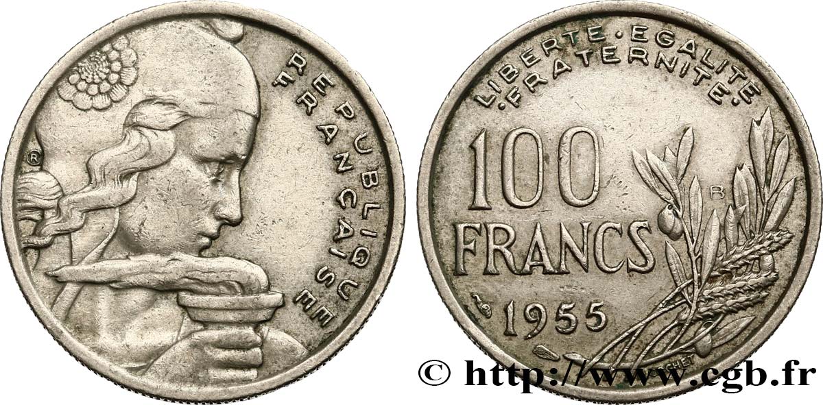 100 francs Cochet 1955 Beaumont-le-Roger F.450/6 XF45 