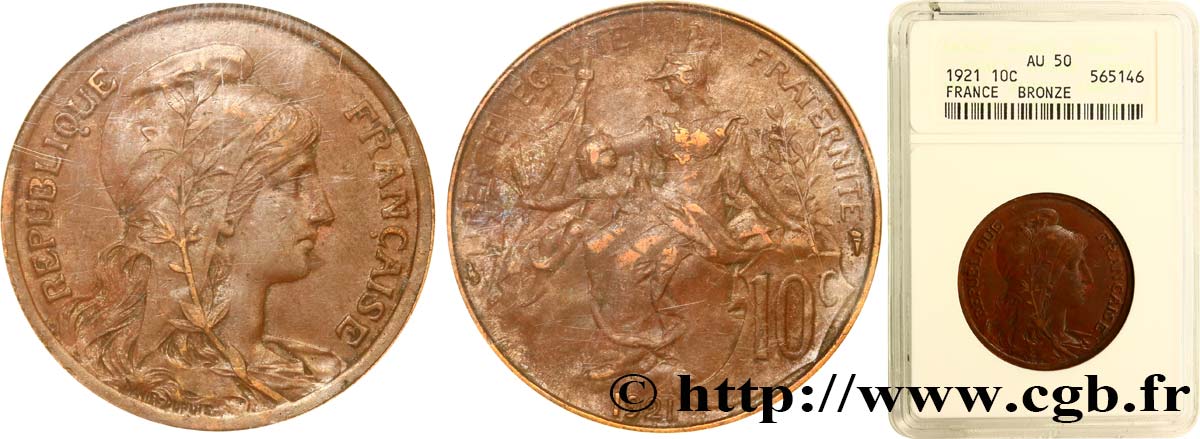 10 centimes Daniel-Dupuis 1921  F.136/30 BB50 ANACS