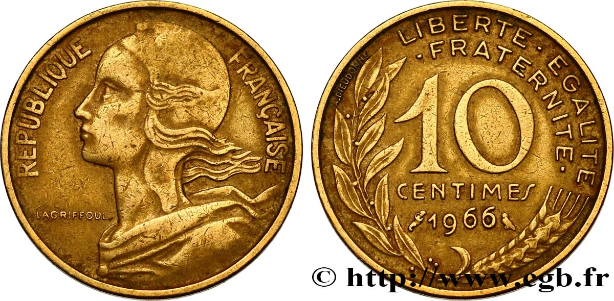 10 centimes Marianne 1966 Paris F.144/6 S35 