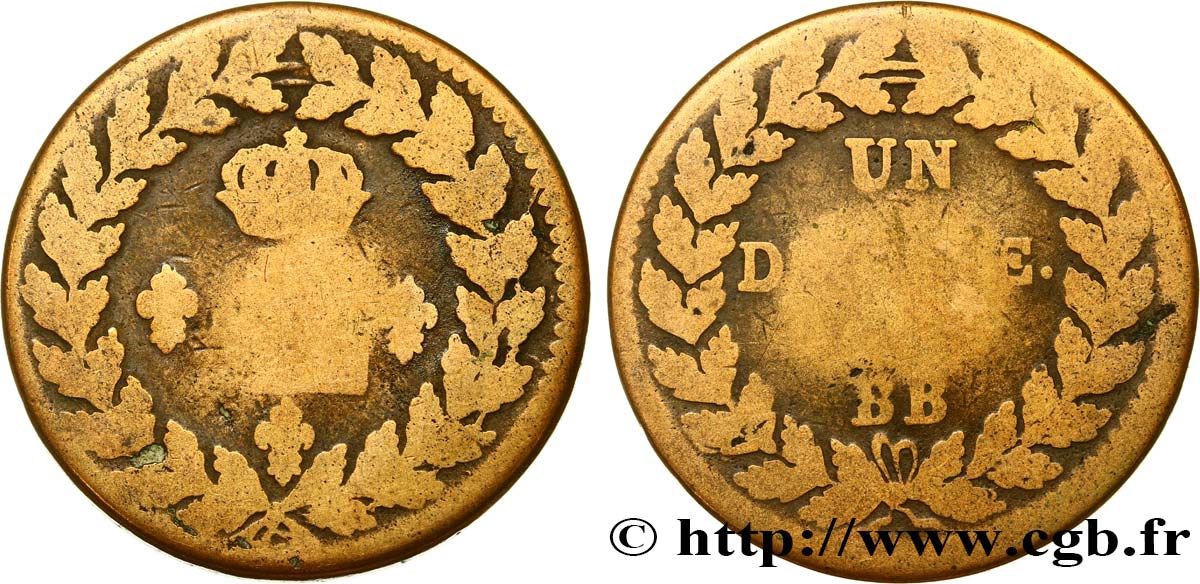 Un décime à l’L couronnée 1815  Strasbourg F.132A/3 SGE10 