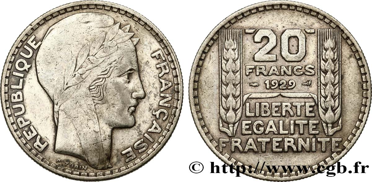 20 francs Turin 1929  F.400/2 TTB45 