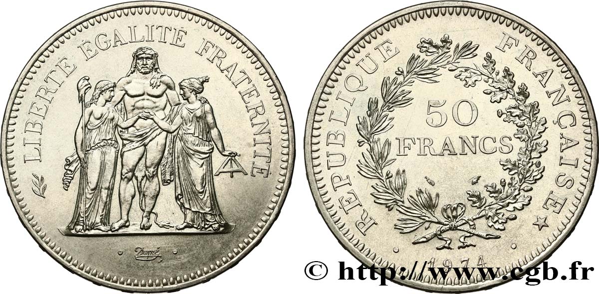 50 francs Hercule 1974  F.427/2 SPL62 