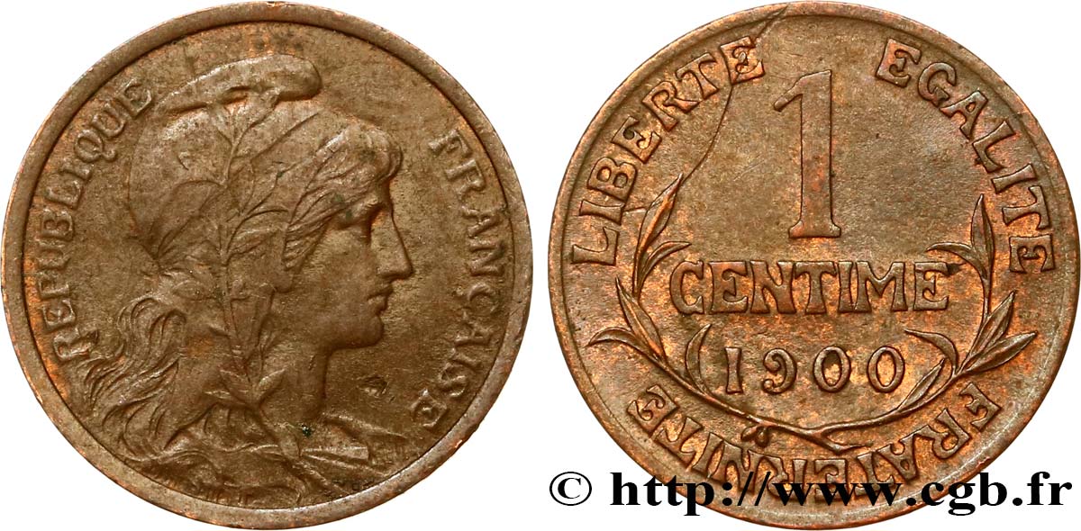 1 centime Daniel-Dupuis 1900 Paris F.105/4 TB+ 