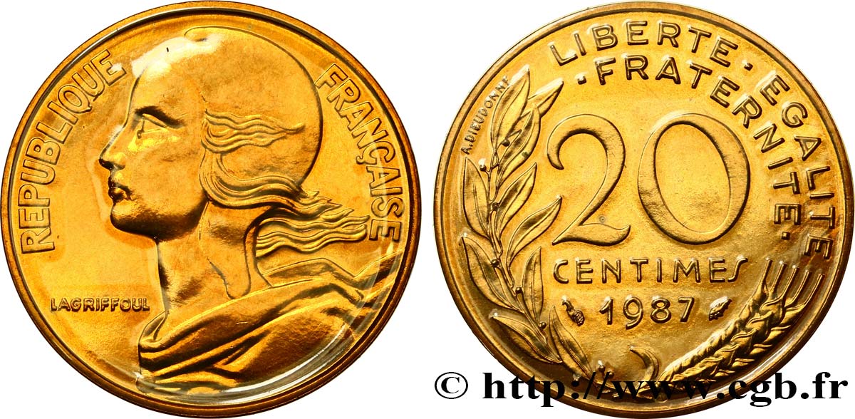 20 centimes Marianne 1987 Pessac F.156/27 FDC 