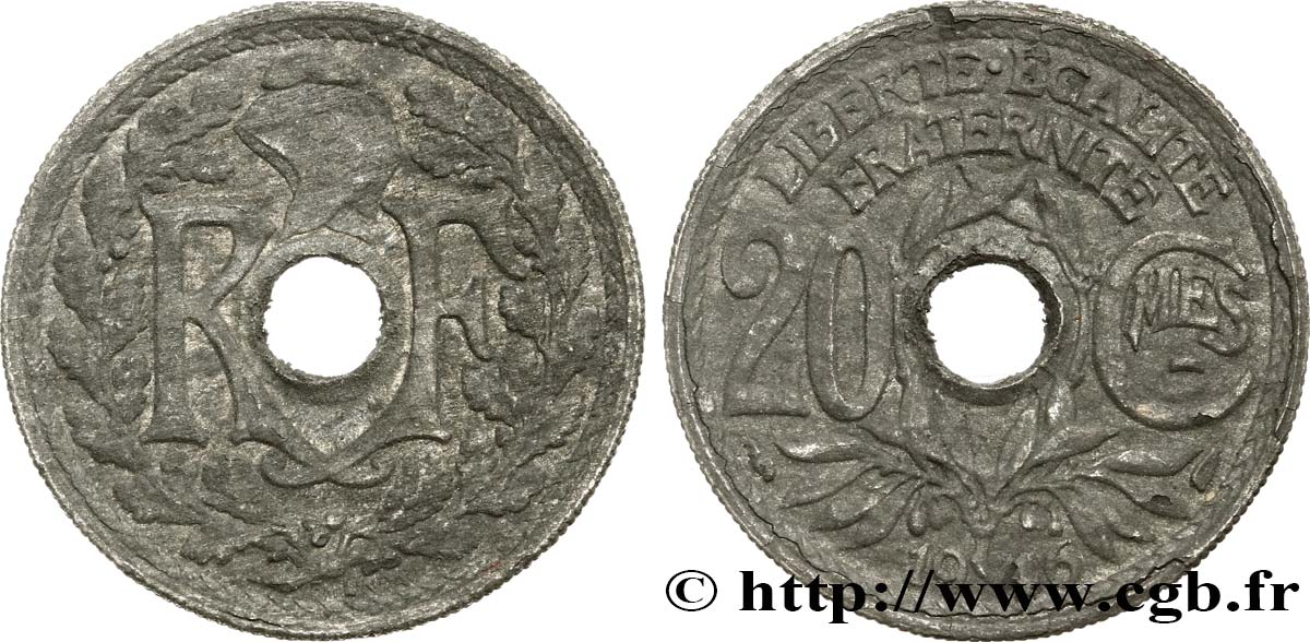 20 centimes Lindauer 1946  F.155/5 VF 