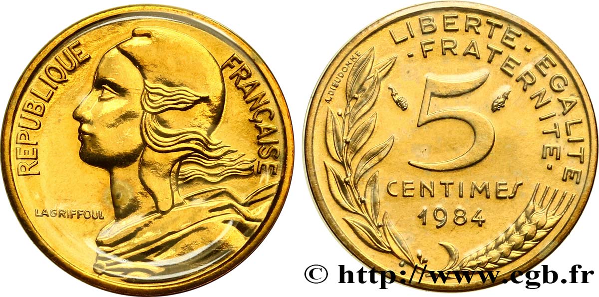 5 centimes Marianne 1984 Pessac F.125/20 FDC 