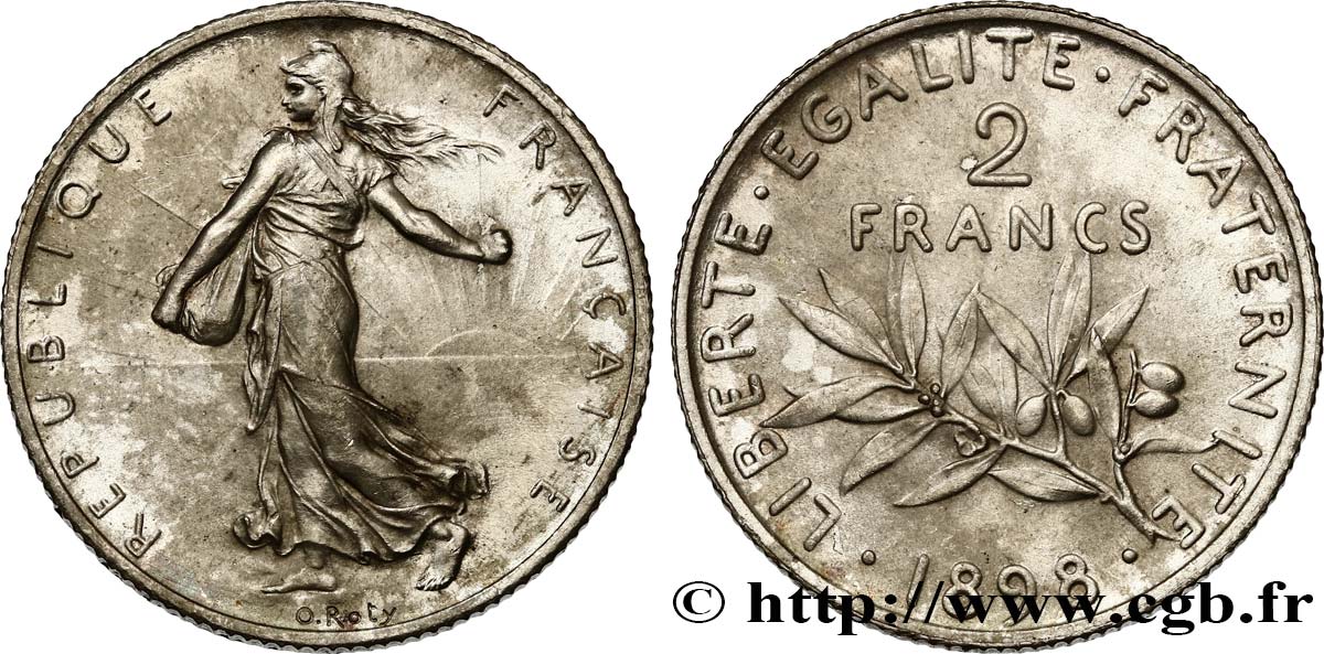 2 francs Semeuse 1898  F.266/1 SPL62 