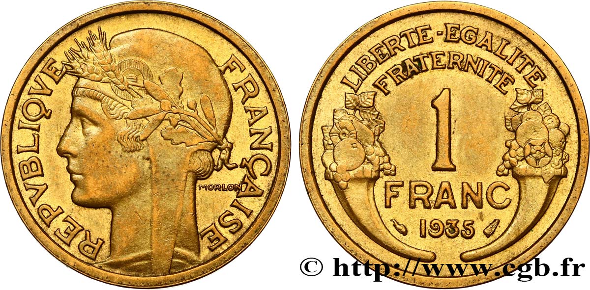 1 franc Morlon 1935 Paris F.219/6 SUP55 