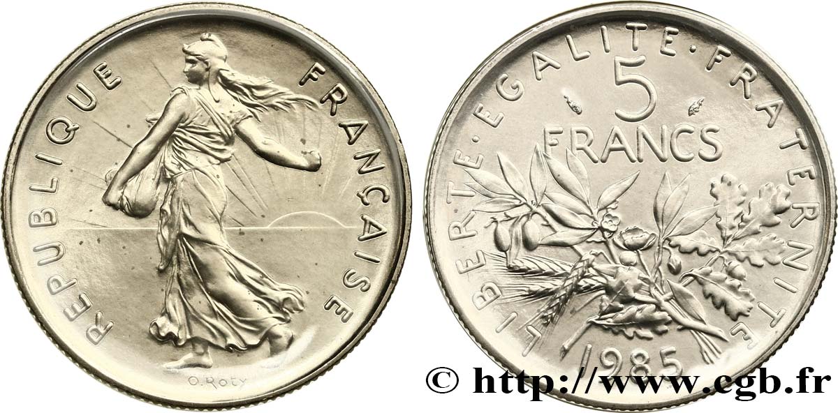5 francs Semeuse, nickel 1985 Pessac F.341/17 FDC 