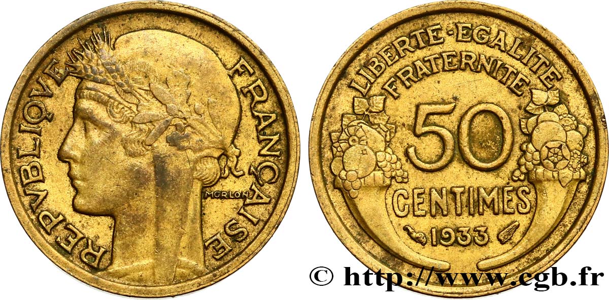 50 centimes Morlon 1933  F.192/10 XF48 