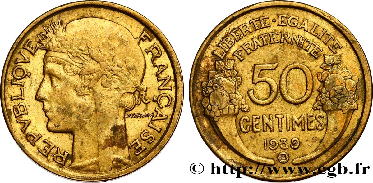 50 centimes Morlon 1939 Bruxelles F.192/16 AU50 