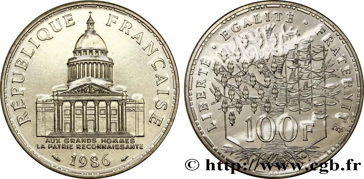100 francs Panthéon 1986  F.451/6 MS68 