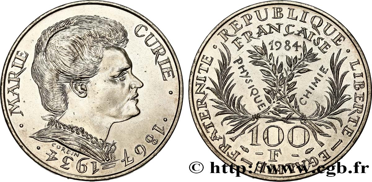 100 francs Marie Curie 1984  F.452/2 VZ60 