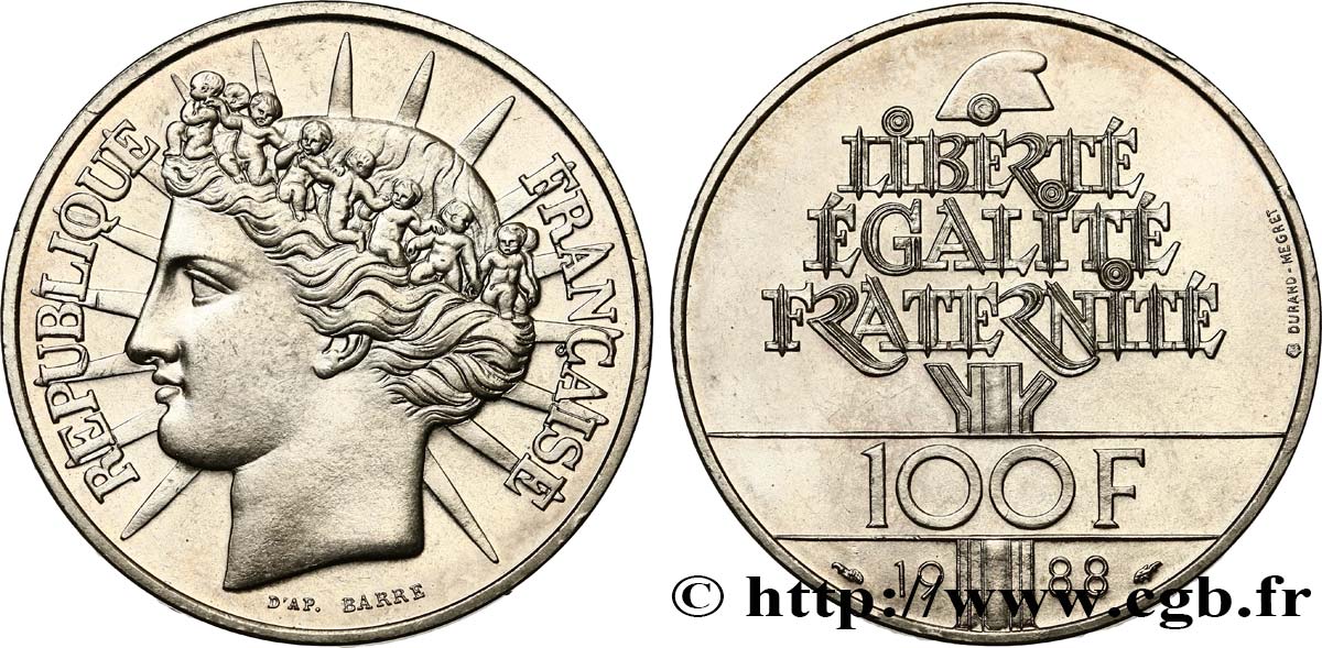 100 francs Fraternité 1988  F.456/2 SUP60 