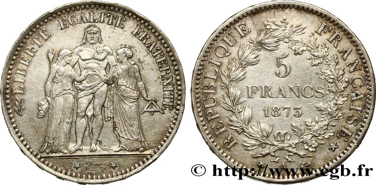 5 francs Hercule 1873 Paris F.334/9 BC+ 