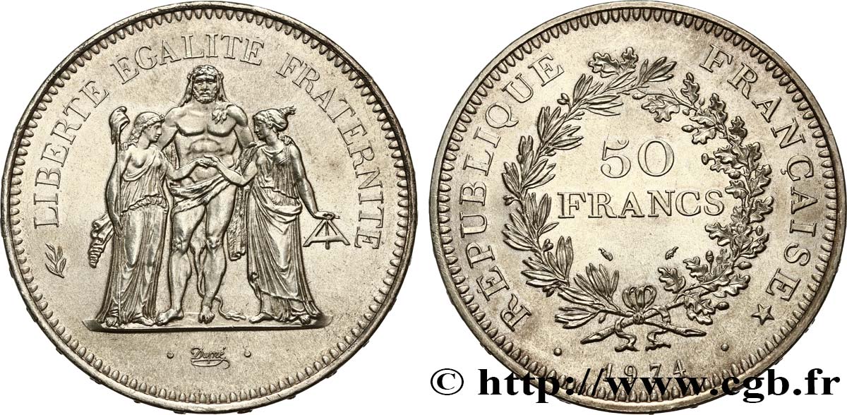 50 francs Hercule 1974  F.427/2 MS62 