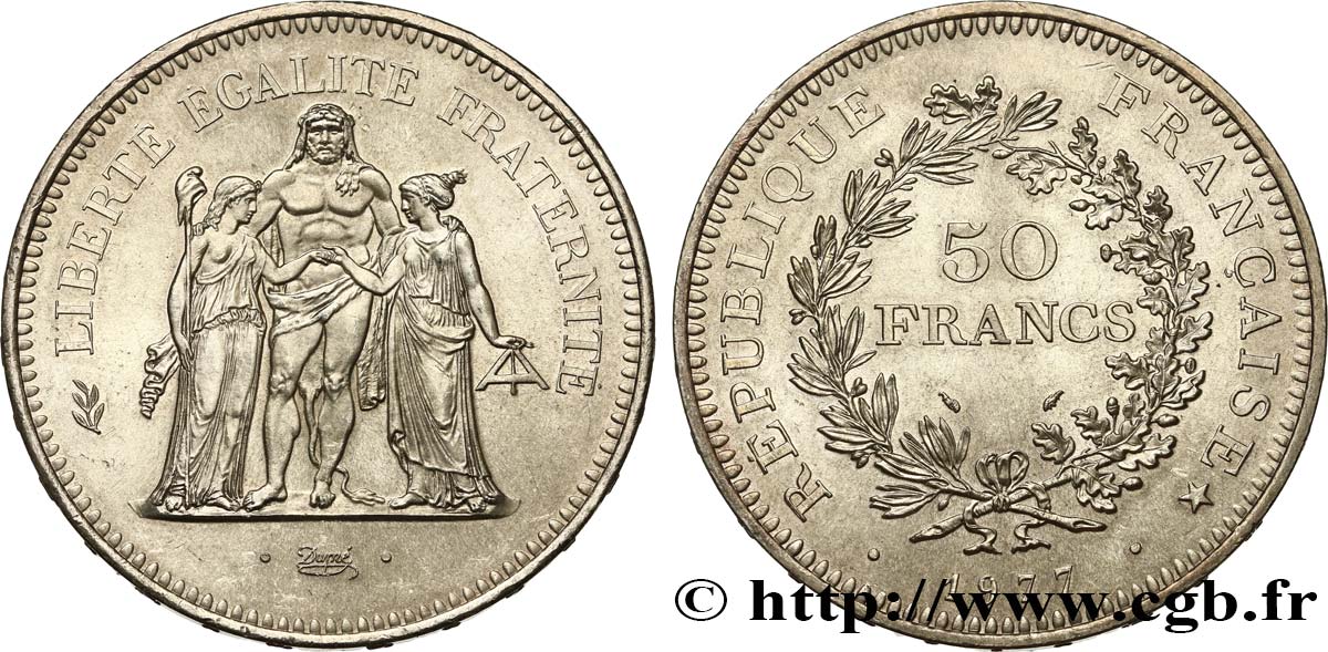50 francs Hercule 1977  F.427/5 VZ60 