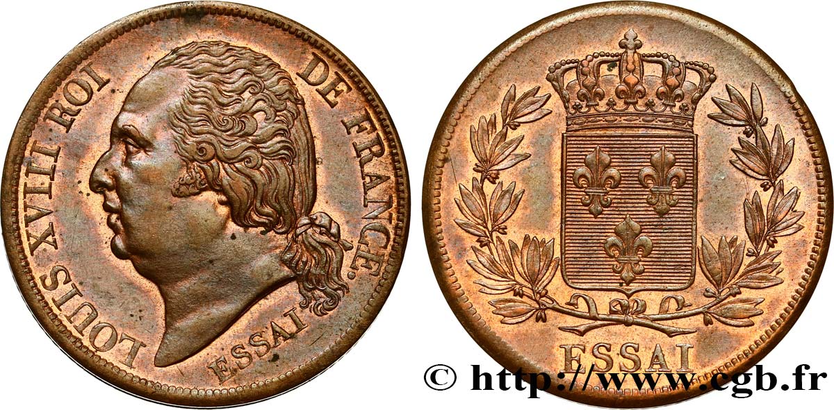 Essai de 5 centimes en bronze, sans indication de la valeur faciale n.d. Paris VG.2535  SUP60 