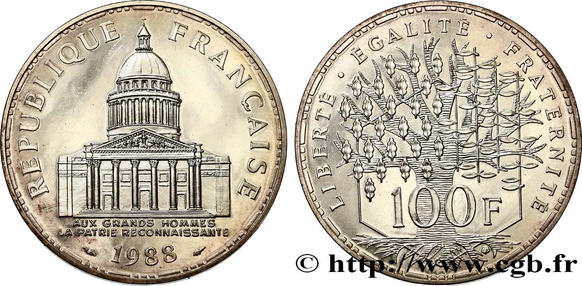 100 francs Panthéon, Brillant Universel 1988  F.451/8 MS 