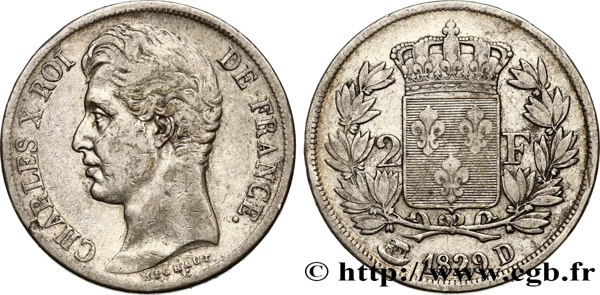 2 francs Charles X 1829 Lyon F.258/52 S35 