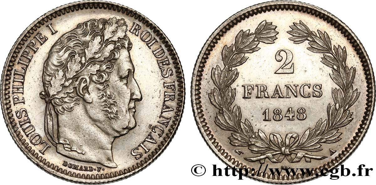 2 francs Louis-Philippe 1848 Paris F.260/115 EBC60 
