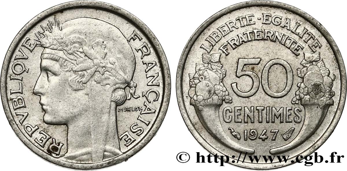 50 centimes Morlon, légère 1947  F.194/10 TTB52 