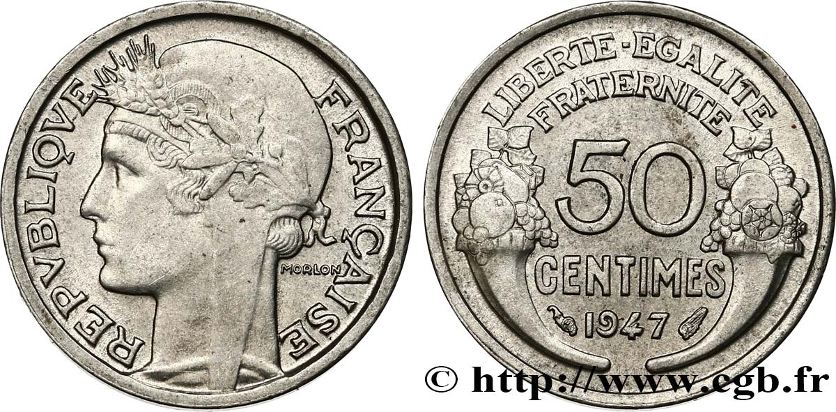 50 centimes Morlon, légère 1947  F.194/10 VZ60 