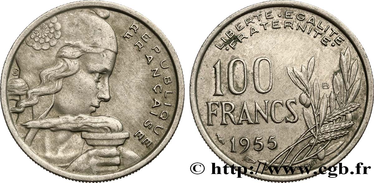 100 francs Cochet 1955 Beaumont-le-Roger F.450/6 XF48 