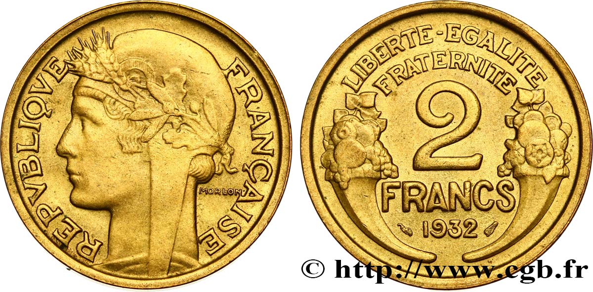 2 francs Morlon 1932  F.268/3 SUP62 