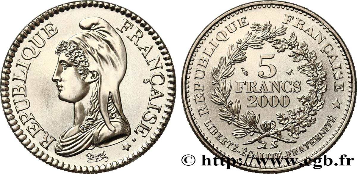 5 francs La Liberté de Dupré 2000 Paris F.353/1 ST 