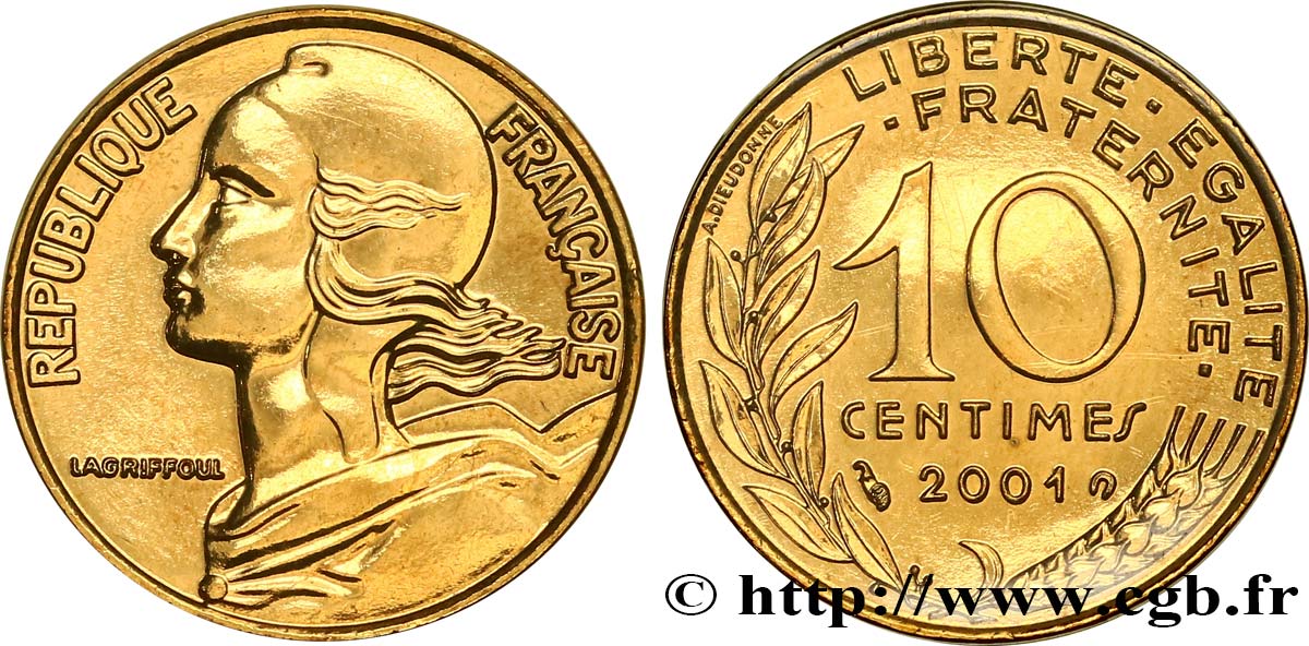 10 centimes Marianne 2001 Pessac F.144/45 FDC 