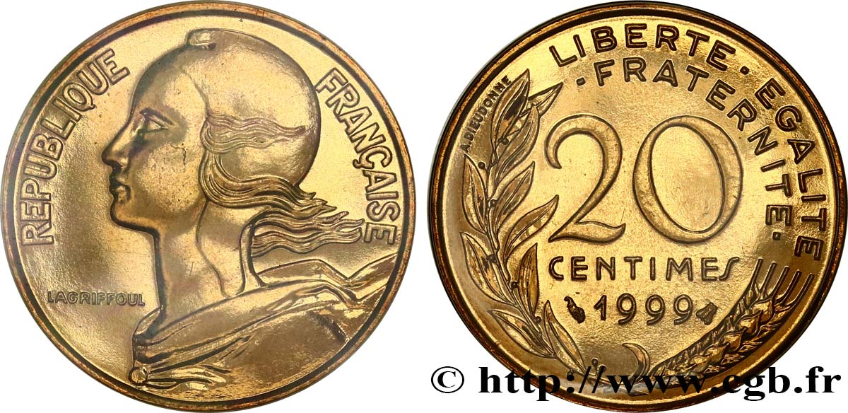 20 centimes Marianne 1999 Pessac F.156/43 ST 