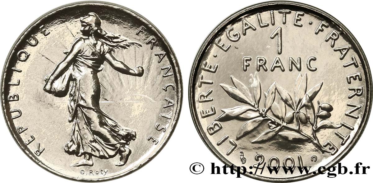 1 franc Semeuse, nickel 2001 Pessac F.226/49 MS 
