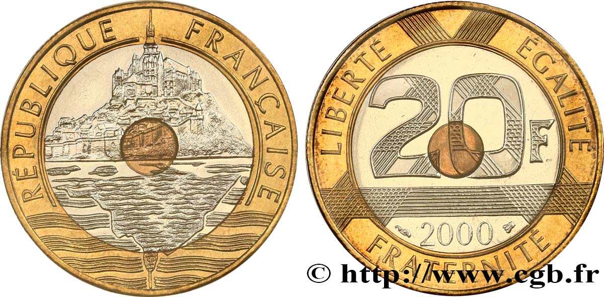 20 francs Mont Saint-Michel 2000 Pessac F.403/16 FDC 