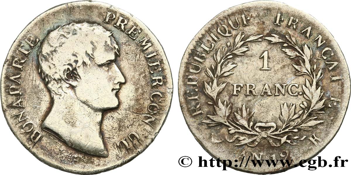 1 franc Bonaparte Premier Consul 1804 Bordeaux F.200/14 BC 