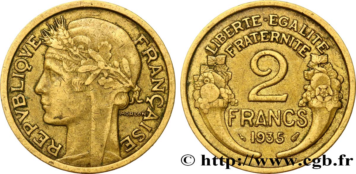 2 francs Morlon 1935  F.268/8 BC35 