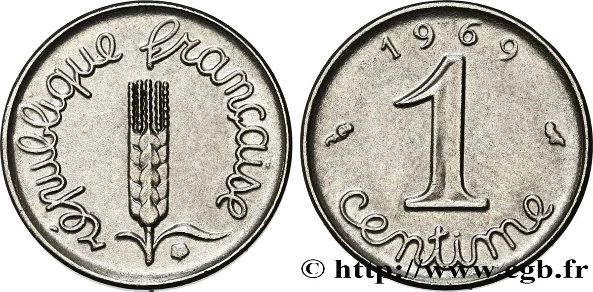 1 centime Épi, gras 1969 Paris F.106/16 var. SUP58 