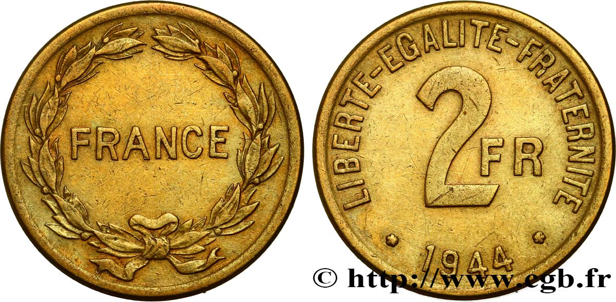 2 francs France 1944  F.271/1 MBC 