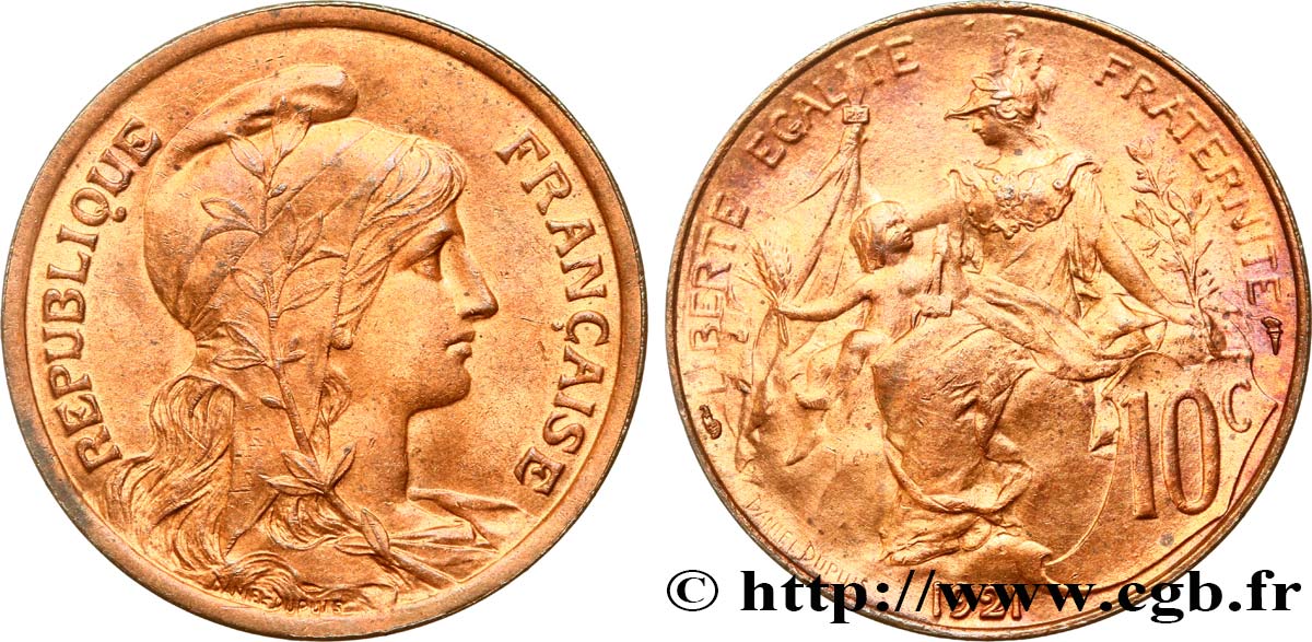 10 centimes Daniel-Dupuis 1921  F.136/30 SPL64 