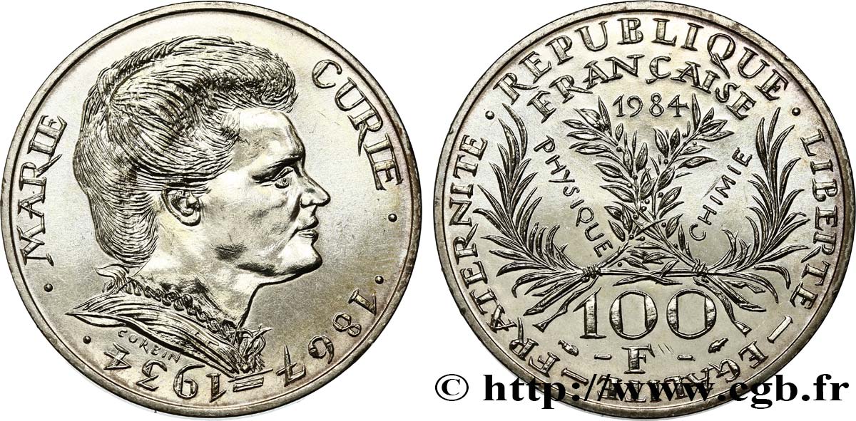 100 francs Marie Curie 1984 Pessac F.452/2 fST63 