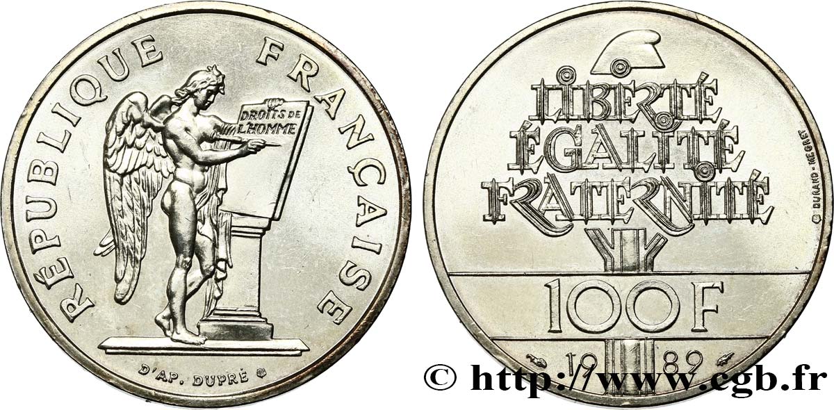 100 francs Droits de l’Homme 1989  F.457/2 EBC62 