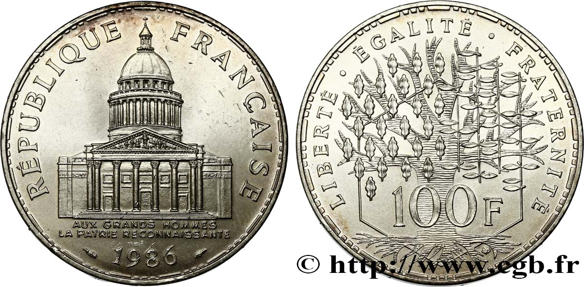 100 francs Panthéon 1986  F.451/6 MS62 
