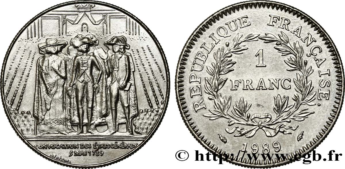 1 franc États Généraux 1989  F.228/2 MS62 