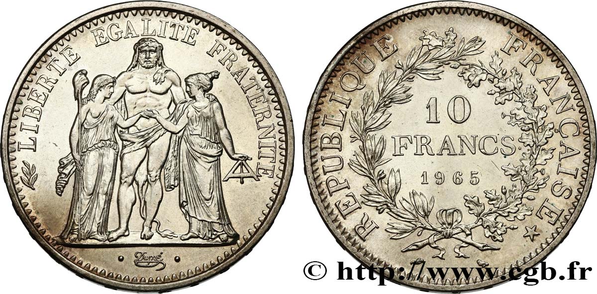 10 francs Hercule 1965  F.364/3 MS60 