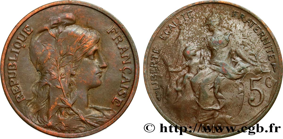 5 centimes Daniel-Dupuis 1913  F.119/25 TTB48 