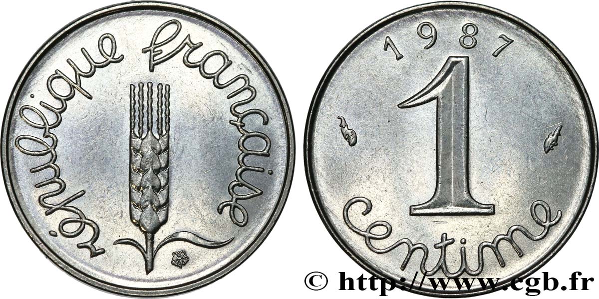 1 centime Épi 1987 Pessac F.106/44 SPL64 