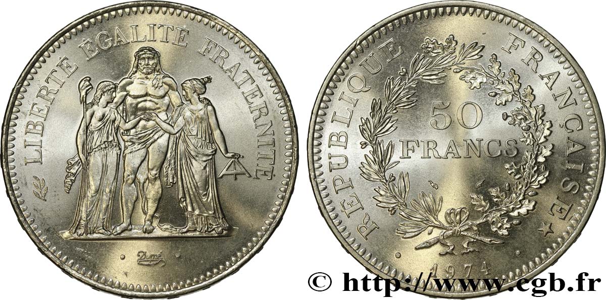 50 francs Hercule 1974  F.427/2 MS65 