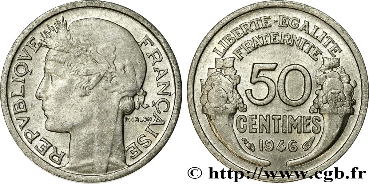 50 centimes Morlon, légère 1946  F.194/8 SUP60 